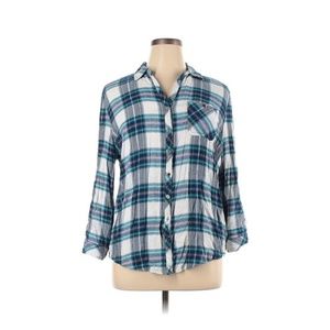 Hester & Orchard shirt white and blue Plaid